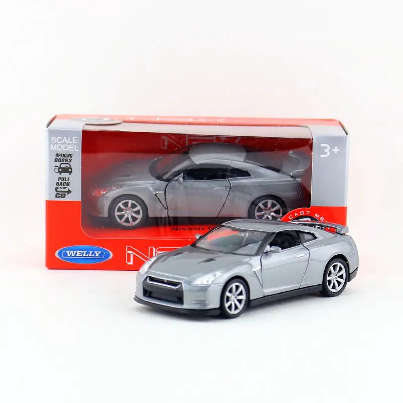 WELLY Toy Diecast Vehicle Model 1:36 Scale Nissan GT-R R35 Super Pull