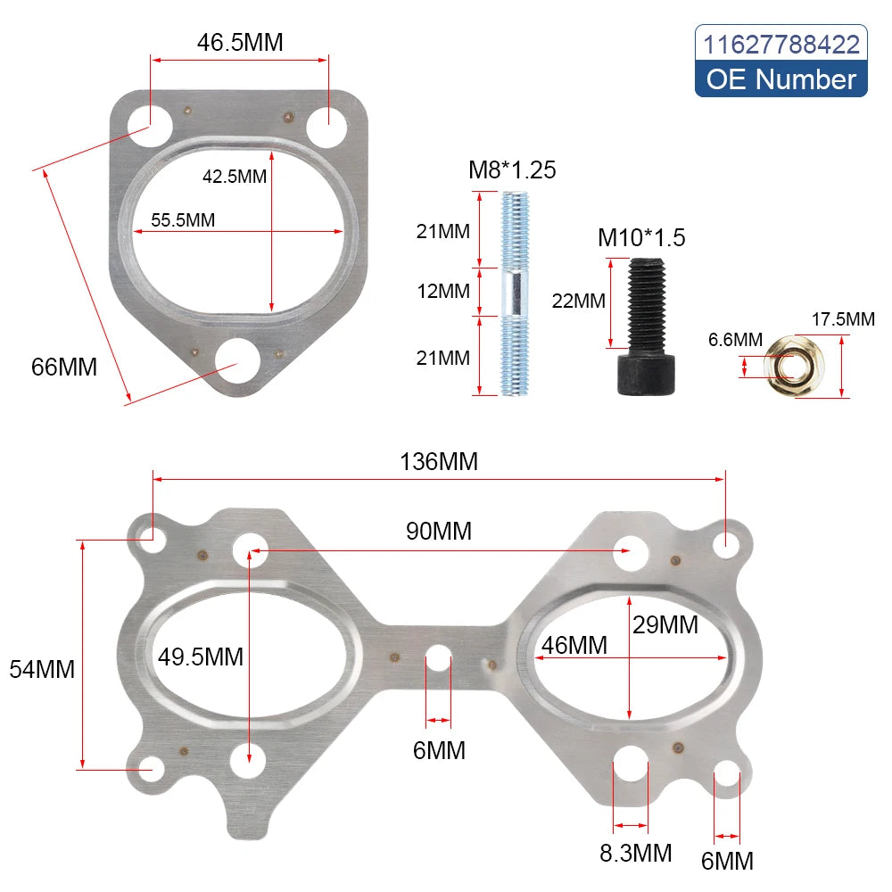 11627788422 Exhaust Manifold for BMW E46 E39 E60 E61 E38 E65 E83 E53