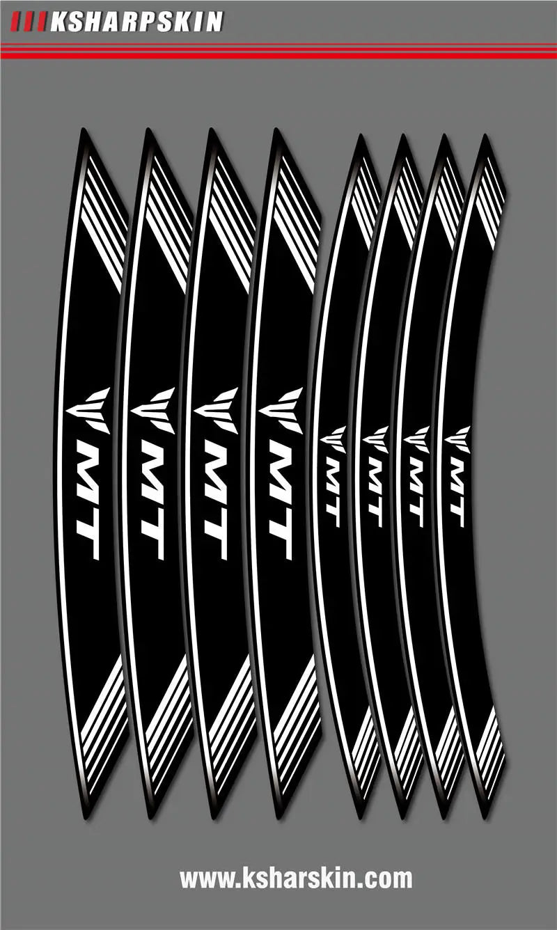 8X Motorcycle Tire Creative stickers Custom Inner decorative decals