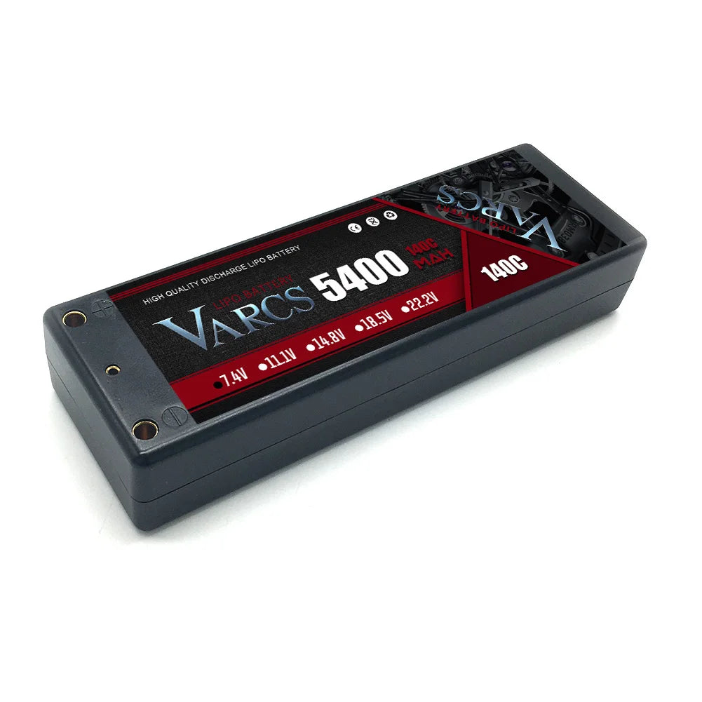 2PCS VARCS  Lipo Batteries 2S 7.4V 5400mAh 140C/280C 5MM HardCase for