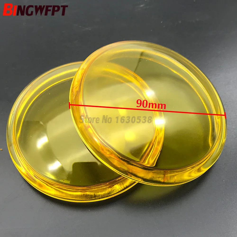 2pcs Round Diameter 90mm Fog Lights Anti-fog Glass Tempered Glass For