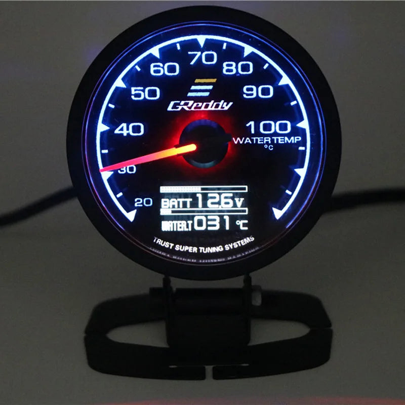 7 Color Turbo Boost Gauge Car Multi LCD Digital Display Racing Meter