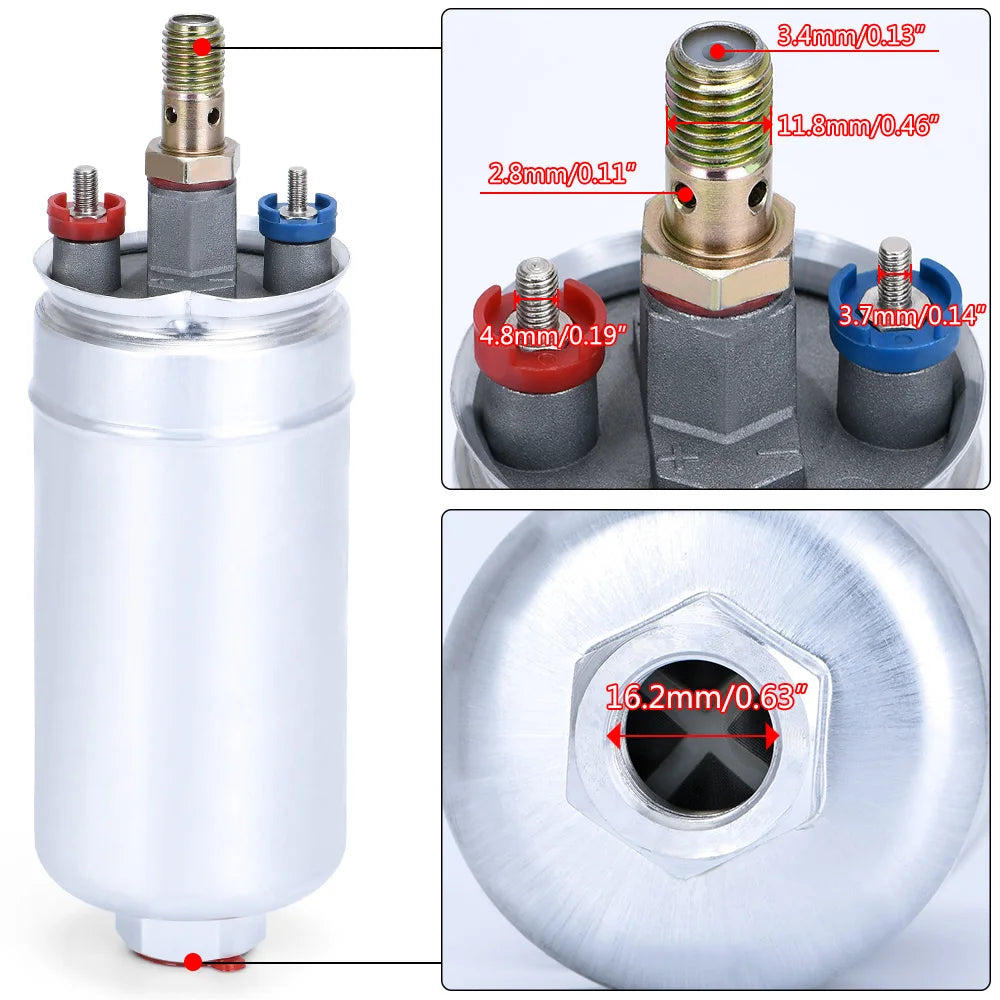 VR - TOP QUALITY External Fuel Pump 044 OEM:0580 254 044 Poulor 300lph