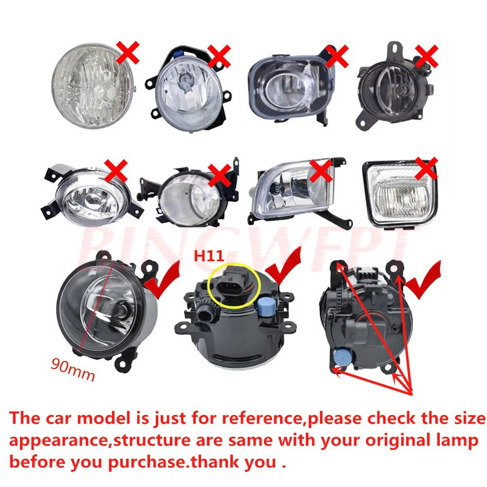 2PCS / LOT Fog Lamp Fog Lights LED Headlight For Jeep Renegade 2015