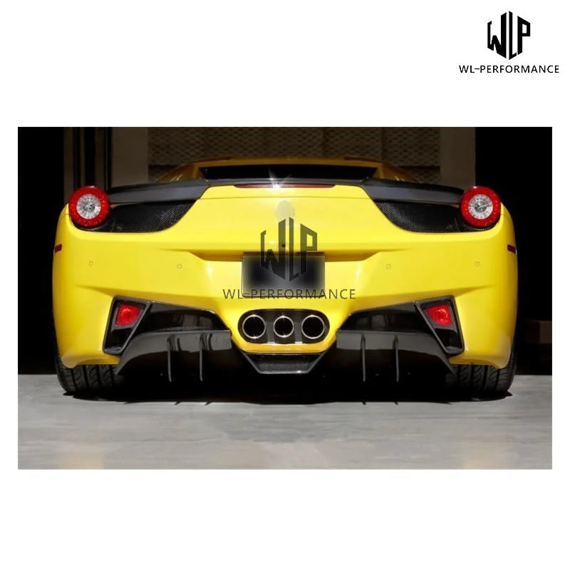 458 Car Body Kit Carbon Fiber Front Lip Splitter Rear Lip Diffuser