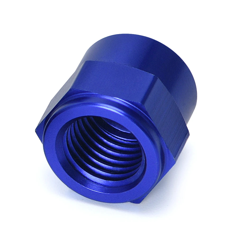 WLR- Aluminum Blue AN6 to 12.5MM Outlet Banjo Adapter Fitting + Cap