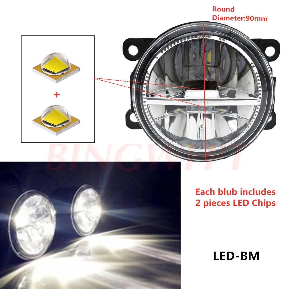 2PCS / LOT Fog Lamp Fog Lights LED Headlight For Jeep Renegade 2015