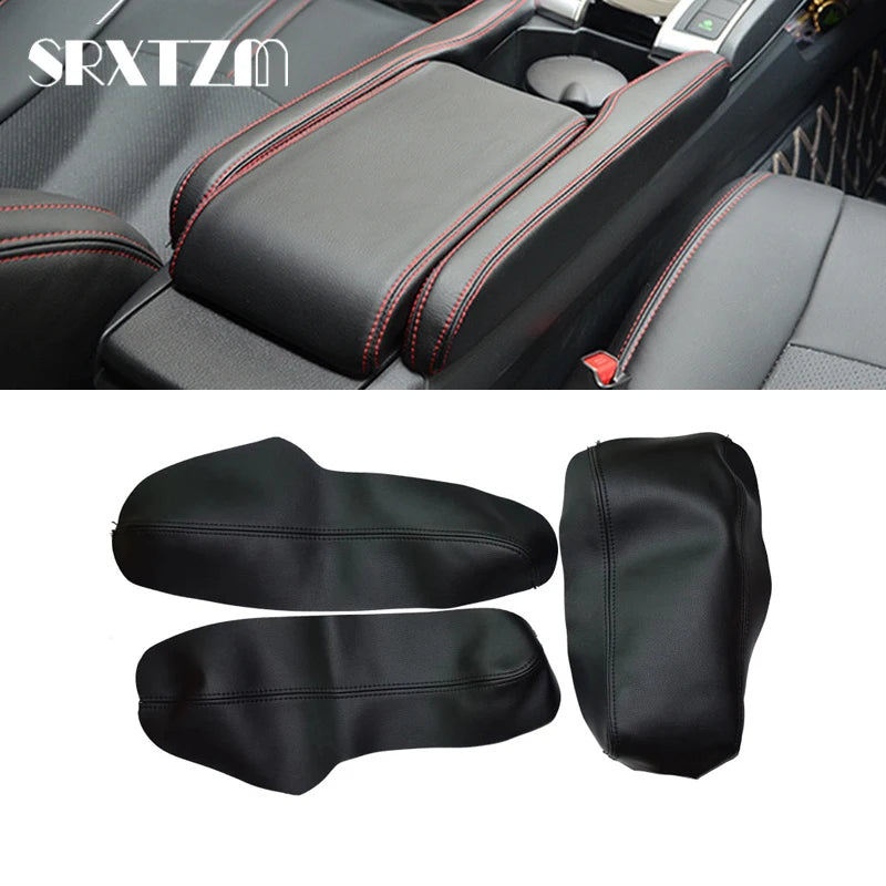 3pcs For Honda Civic 10th Gen 2016 2017 2018 Car Center Console Lid