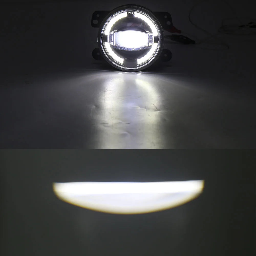 4Inch 30W Round LED Fog Lights White amber Halo Ring DRL For Jeep