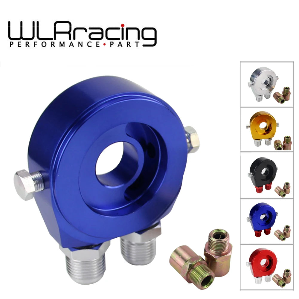 WLR RACING - Universal Aluminum AN10 Sandwich Oil Adapter Filter