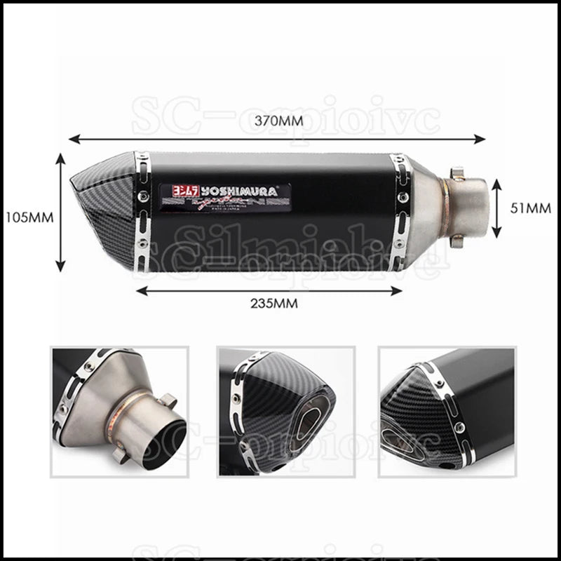 Yoshimura Exhaust Modified Muffler Escape moto Middle Link Pipe For