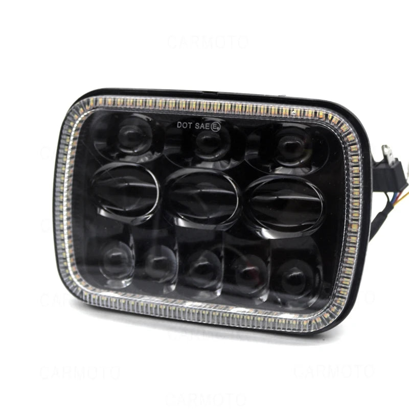 5x7 inch 7''Square headlight Hi/Lo Beam for Jeep Wrangler YJ and Jeep