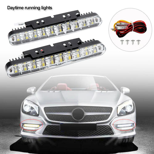 2pcs 6000K 12V 12LED Daytime Running Spot Light DRL Driving Turn