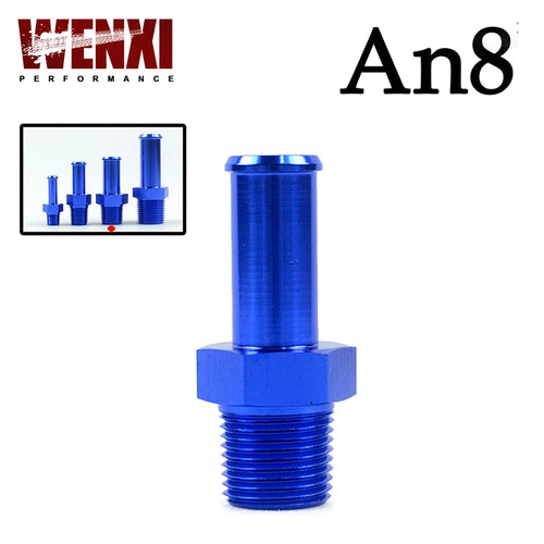 UNIVERSAL ALUMINUM STRAIGHT 1/2" HOSE NIPPLE TO MALE 3/8" NPT FITTING