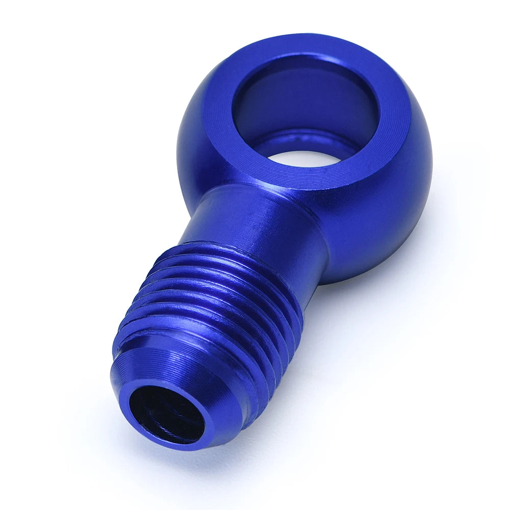 WLR- Aluminum Blue AN6 to 12.5MM Outlet Banjo Adapter Fitting + Cap