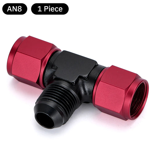 1 Pieces Aluminum Flare Tee Fitting AN6 AN8 AN10 Female Male Tee On