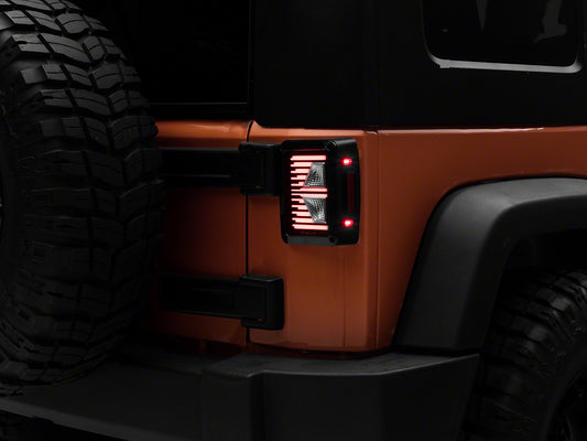 Raxiom Axial Series Vision LED Tail Lights; Black Housing; Clear Lens