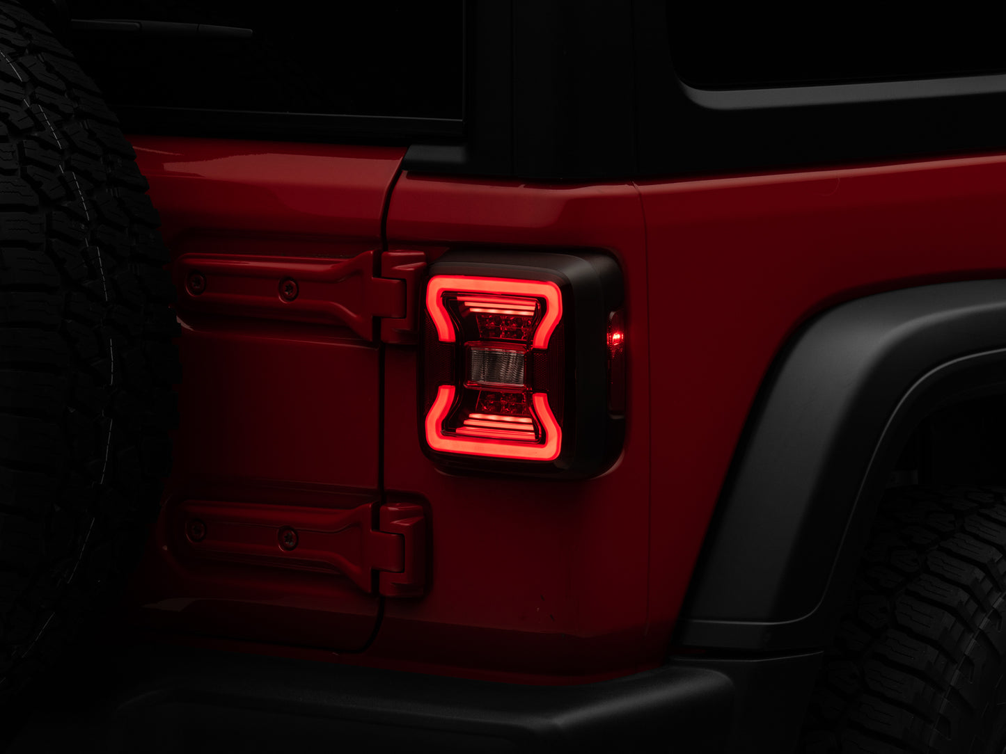 Raxiom LED Tail Lights; Black Housing; Red Lens