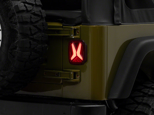 Raxiom Gladiator LED Tail Lights; Black Housing; Smoked Lens