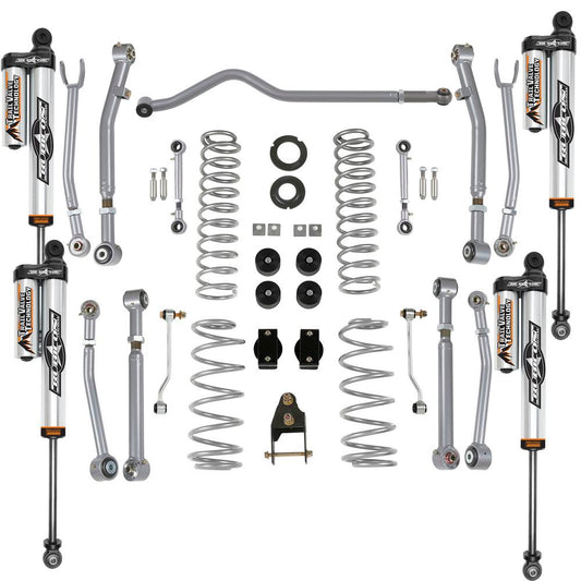 Rubicon Express 3.5" / 4.5 " Super-Flex Kit With 2.5 Piggyback Reservoir Shocks