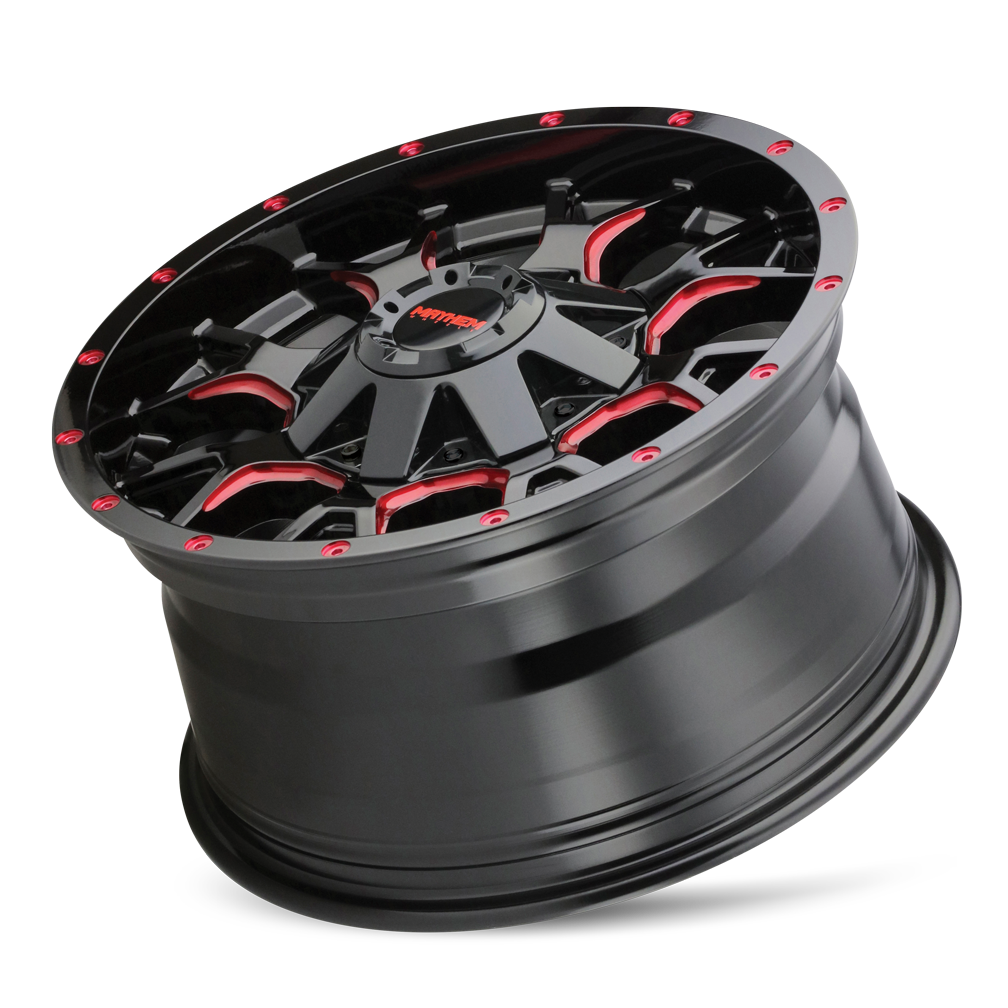 WARRIOR (8015) GLOSS BLACK MILLED PRISM RED