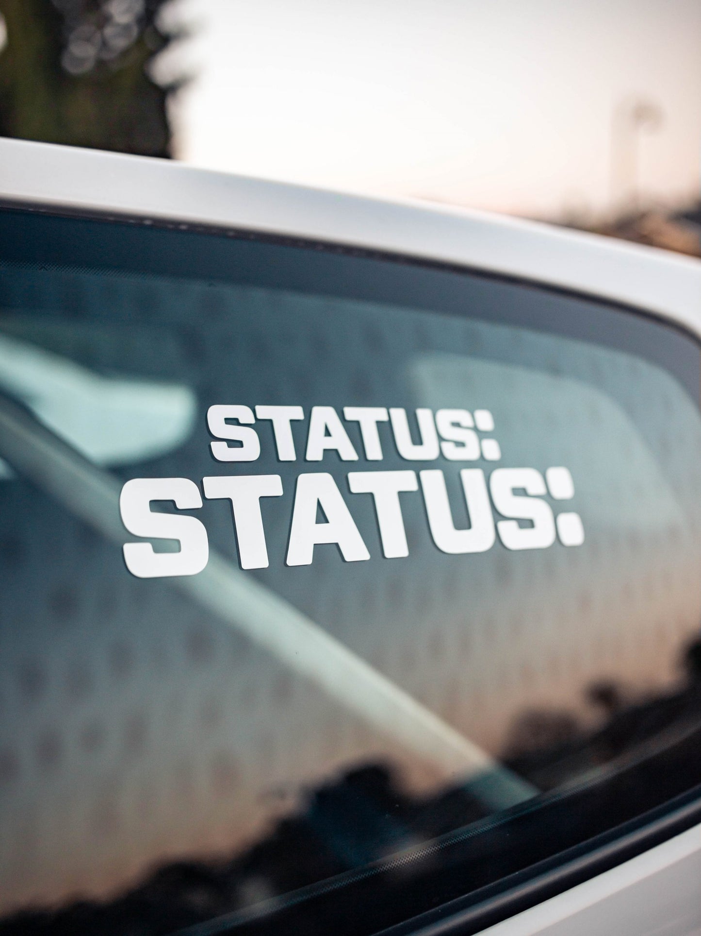 WHITE STATUS TRANSFER STICKER