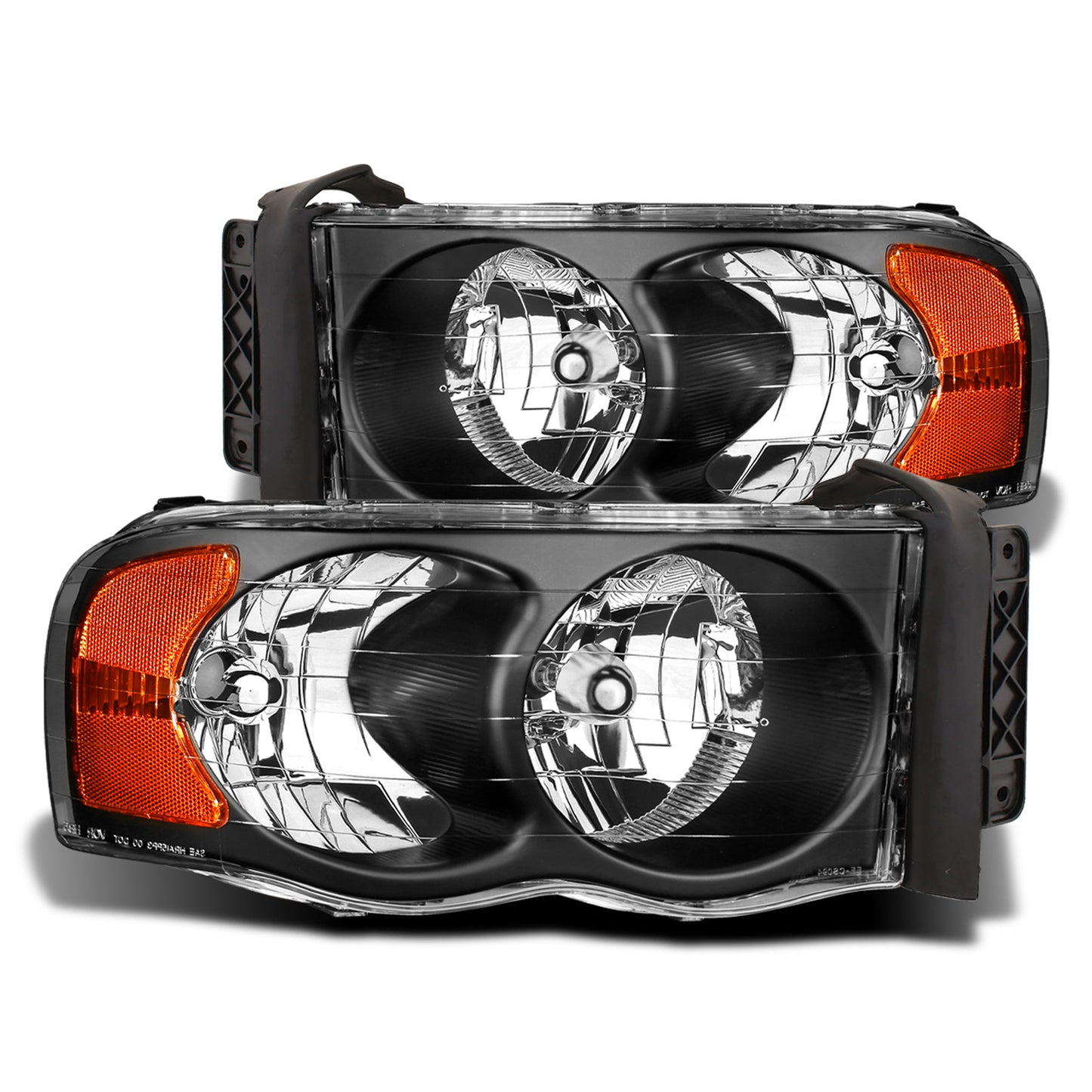 Raxiom Crystal Headlights; Black Housing; Clear Lens