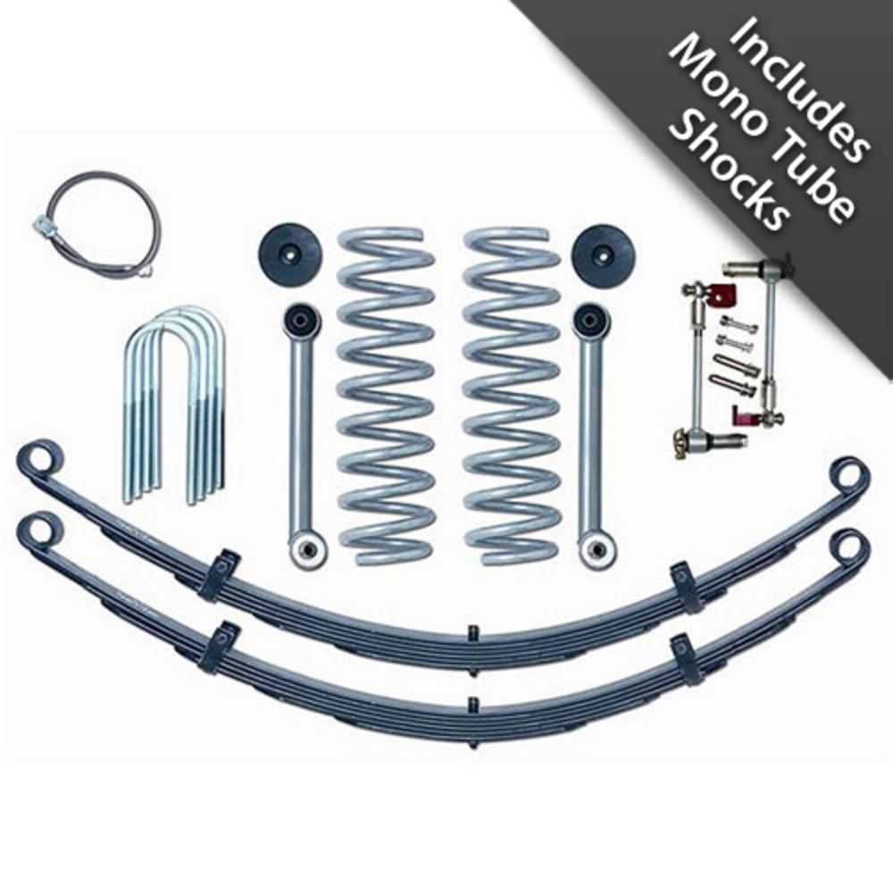 3.5 In. Super-Flex Short Arm Lift Kit W. Rear Leaf Springs And Mono Tube Shocks