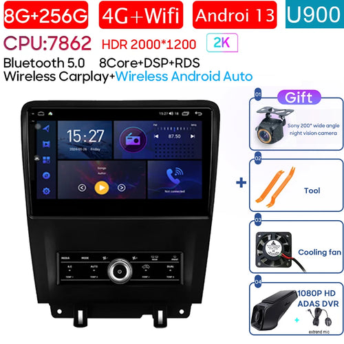 7862 For Ford Mustang V S-197 2009 - 2014 Android Auto Car Radio