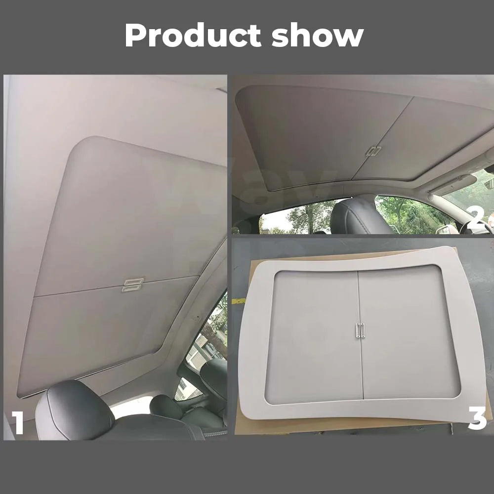 2023-2024 Modely Sunshade Model 3 Roof Shade Scroll Original Car Sun