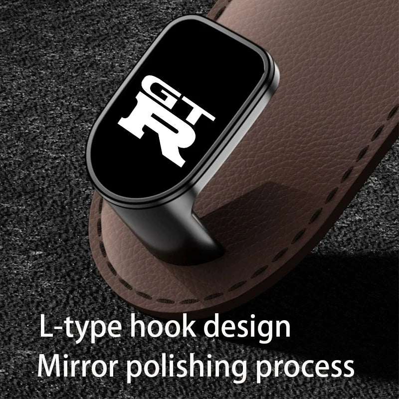 1Pc Car seat back leather metal hook Interior Accessories for nissan