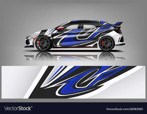 2PCS Colorful Racing Car Full Wrap Sticker Decal Decorative Cut Body