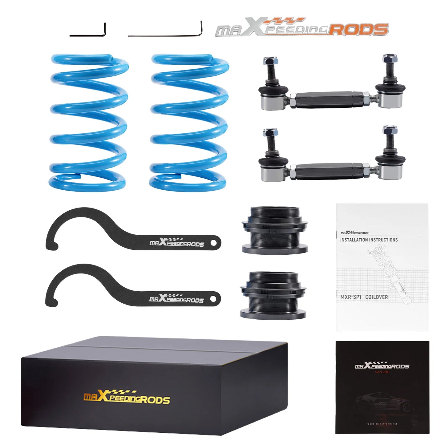 24 Way Damper Adjustable Coilovers Lowering Kit For Ford Mustang 6th