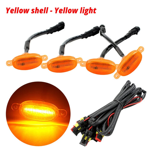 4X Car Lamp 4in1 Automotive High Brightness 6LED Medium Mesh Small