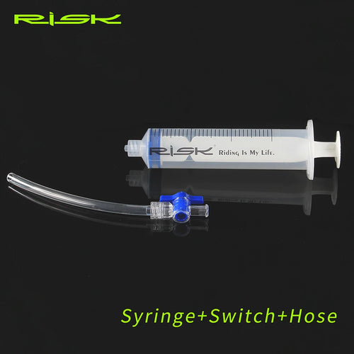 RISK Bicycle Brake Bleed Tool Syringe With on/off MTB Bike Hydraulic