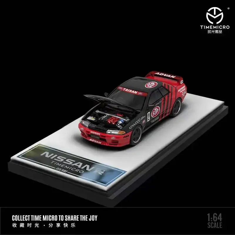 Time Micro 1:64 Gtr R32 Openable Hood HKS/ADVAN Diecast Model Car