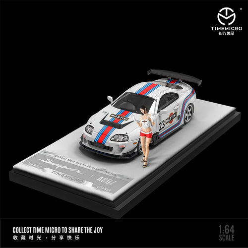 TIMEMICRO 1/64 Toyota Supra A80Z HKS Spoon Martini Classic Paint