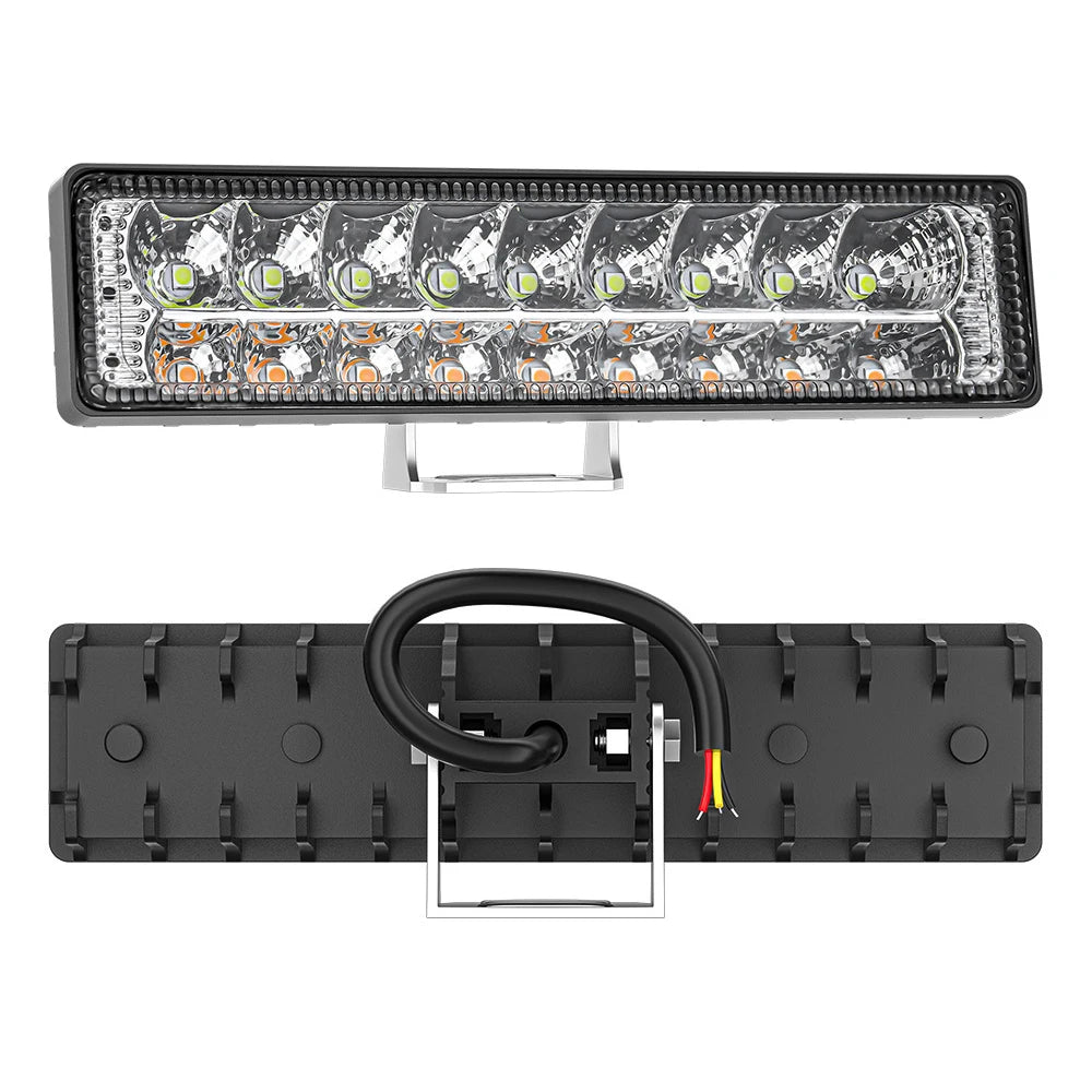 12V 24V 18LED Light Bar 54W Work Light Bar for Car Truck Boat 4x4 Atv