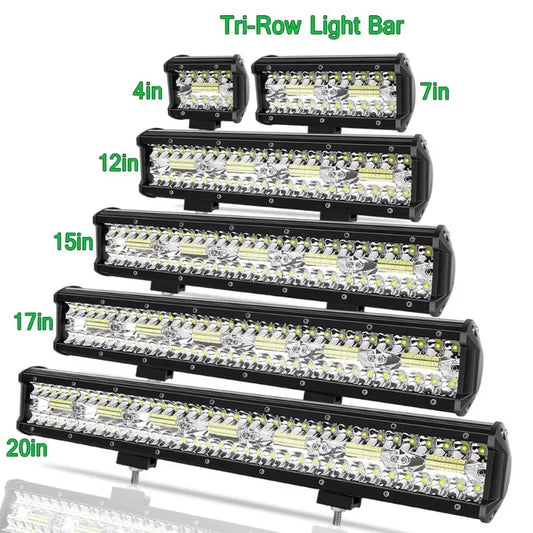 Three-eyed Strip Lamp Off-road Vehicle Car Work Light Modification