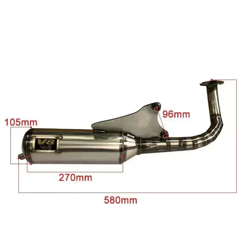 V8 Modified Racing Full Exhaust System For yamaha bws100 4vp exhaust