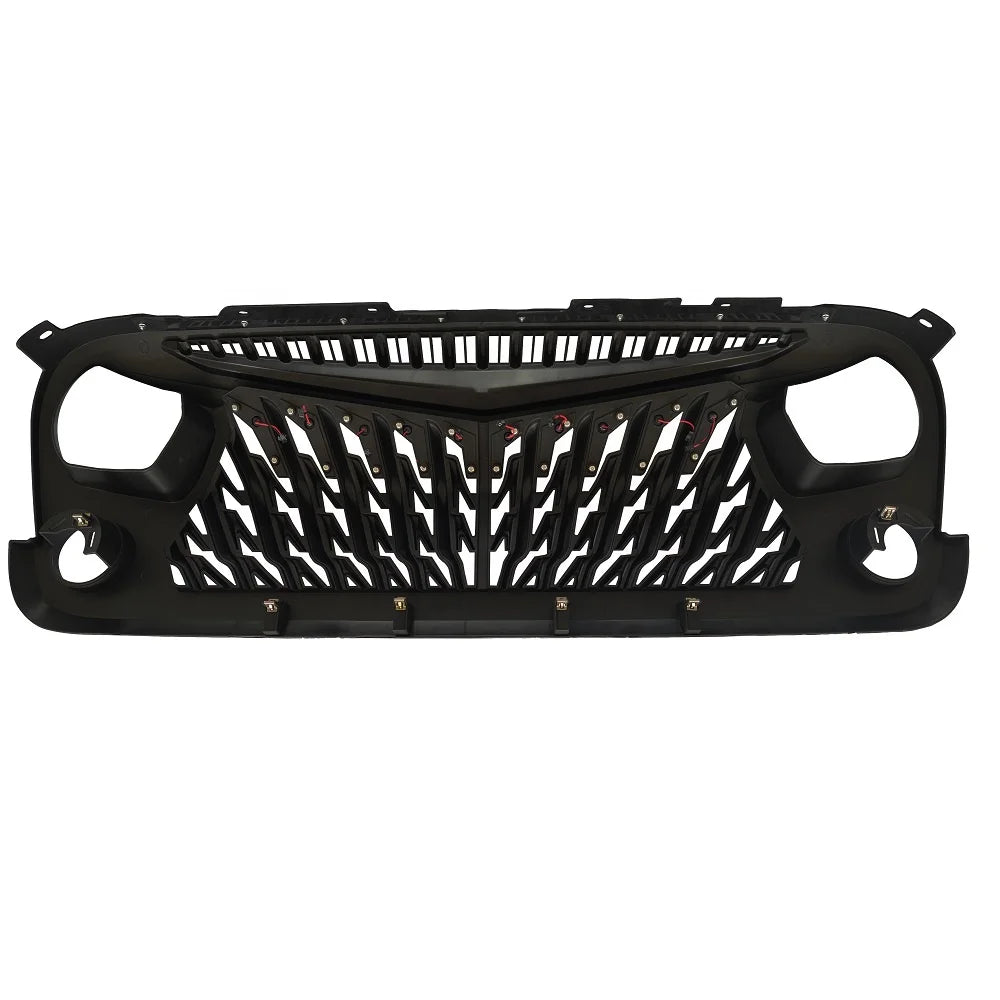 with led eagle wings front car grills grille abs material for jeep jk