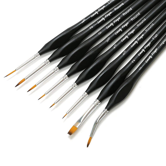 8pcs Small Detail Paint Brush Set, Hobby Art Professional Thin