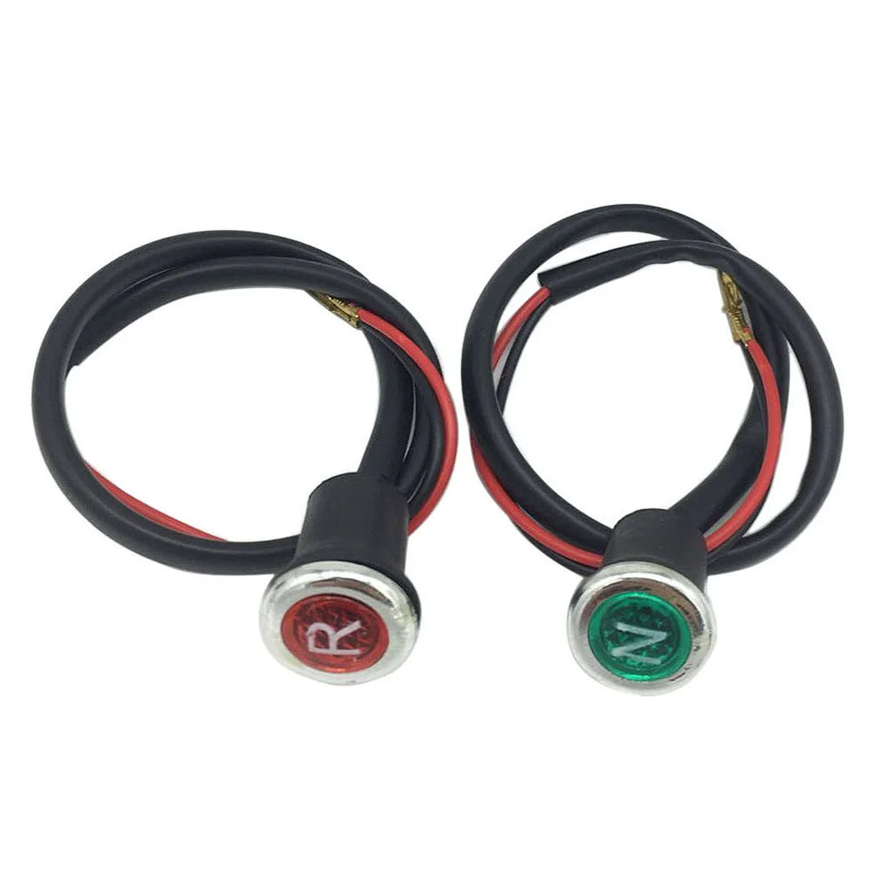 2pcs Motorcycle ATV Indicator Light DC 12V Red/green Reverse Light For