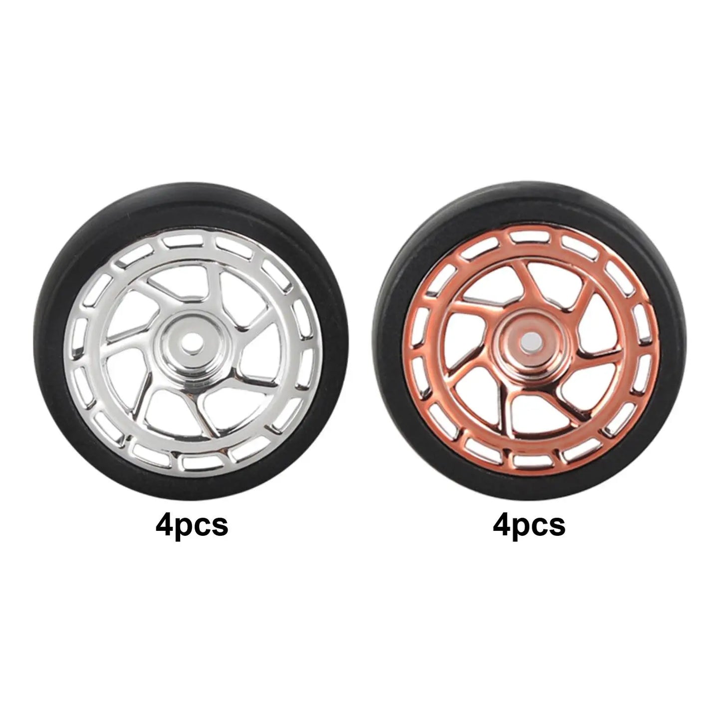 4 Pieces RC Car Drift Tires 31mm Diameter Wheel Rim and Tires Set for