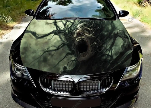 Scary Monster Design Car Hood Vinyl Stickers Wrap Vinyl Film Engine