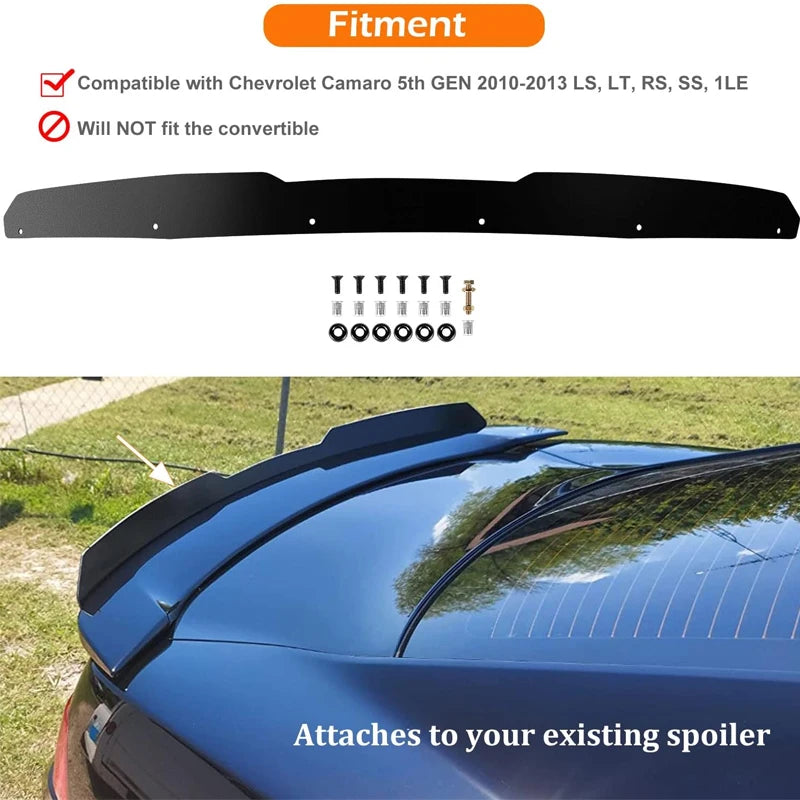 Rear Wickerbill Spoiler for 2010-2013 Chevy 5th Gen Camaro LS, LT, RS,