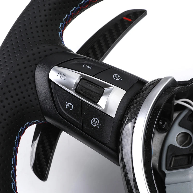 With Led Display Carbon Fiber Shift Paddle Leather M Steering Wheel