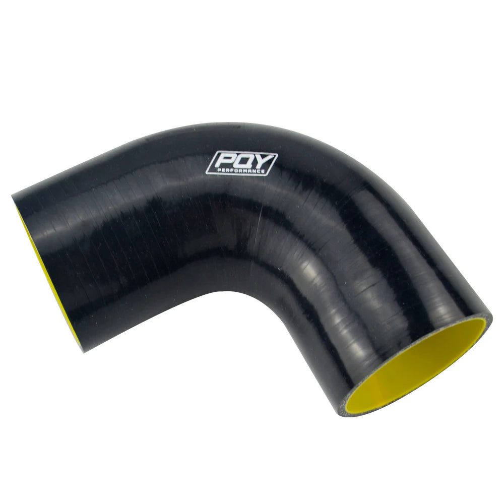 VR - 2.5" 63mm 90 Degree Elbow Silicone Hose Pipe Turbo Intake Black