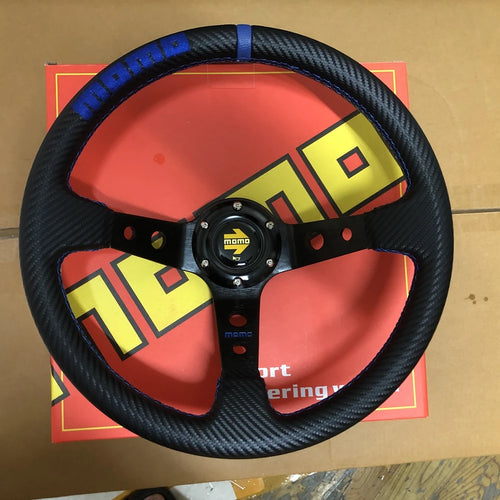 14Inch JDM Universal Racing Drift MOMO Steering Wheel Car Carbon