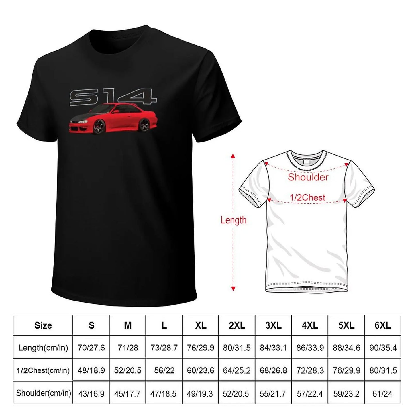 Flame Red 240 sx S14 240 Kouki T-Shirt heavyweights Blouse mens